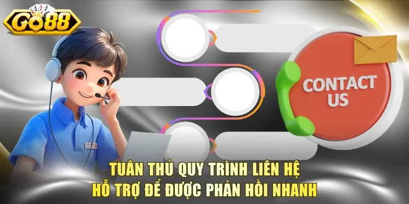Tuân thủ quy trình liên hệ hỗ trợ để được phản hồi nhanh chóng